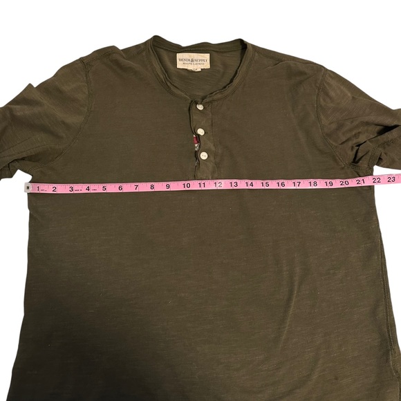 Ralph Lauren Denim & Supply | Green Henley Long Sleeve Size L 100% Cotton - Picture 11 of 12